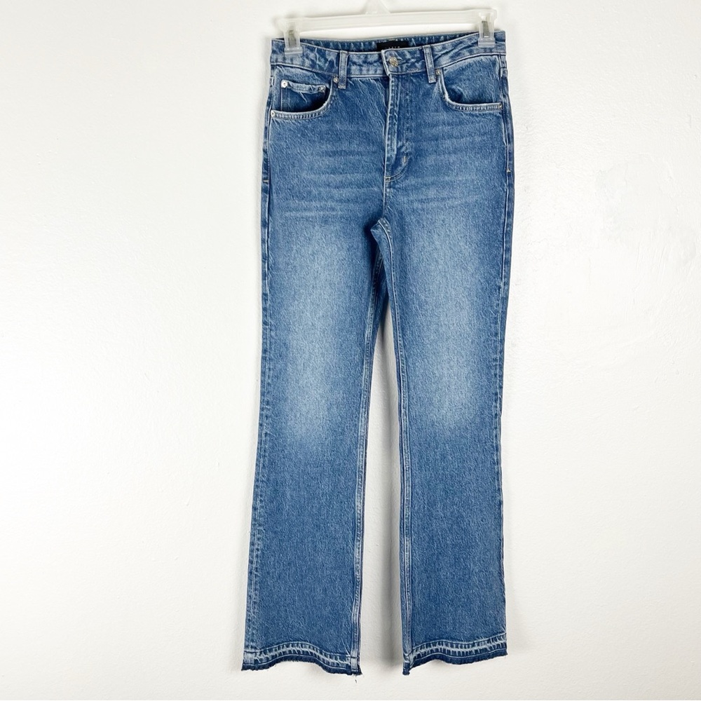 RAILS The Sunset High Rise Recycled Cotton Blend Released Hem Flare Jeans  27